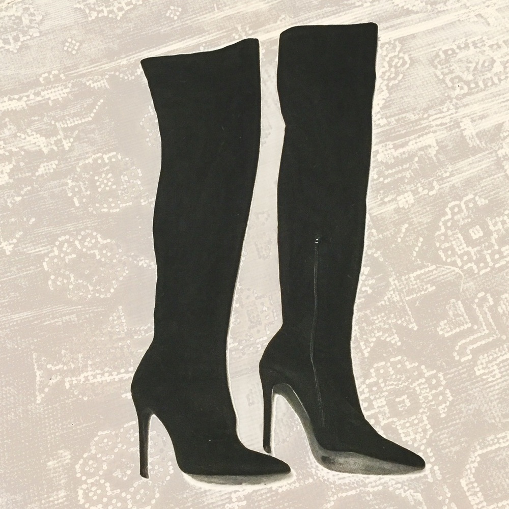 Over the Knee High Heeled Boots